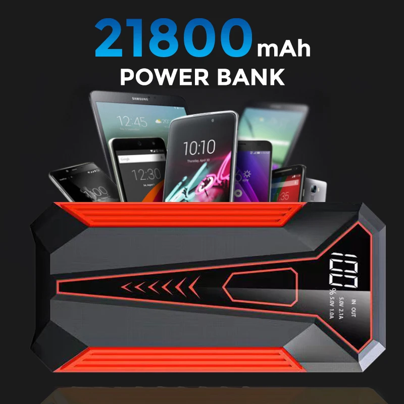 Newest model 12V 12800mAh Car Jump Starter Emergency  Battery BoosterJumper Portable Car Jump Starter