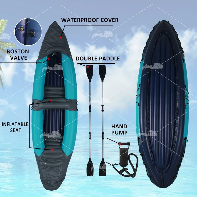 BS-k330 finn kayak professional 2 personnes rotomolded inflatable kayak