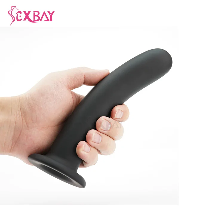 SEXBAY retail explosive silicone dildo Suction cup bent G-spot penis anal plug back court plug buttock plug female male