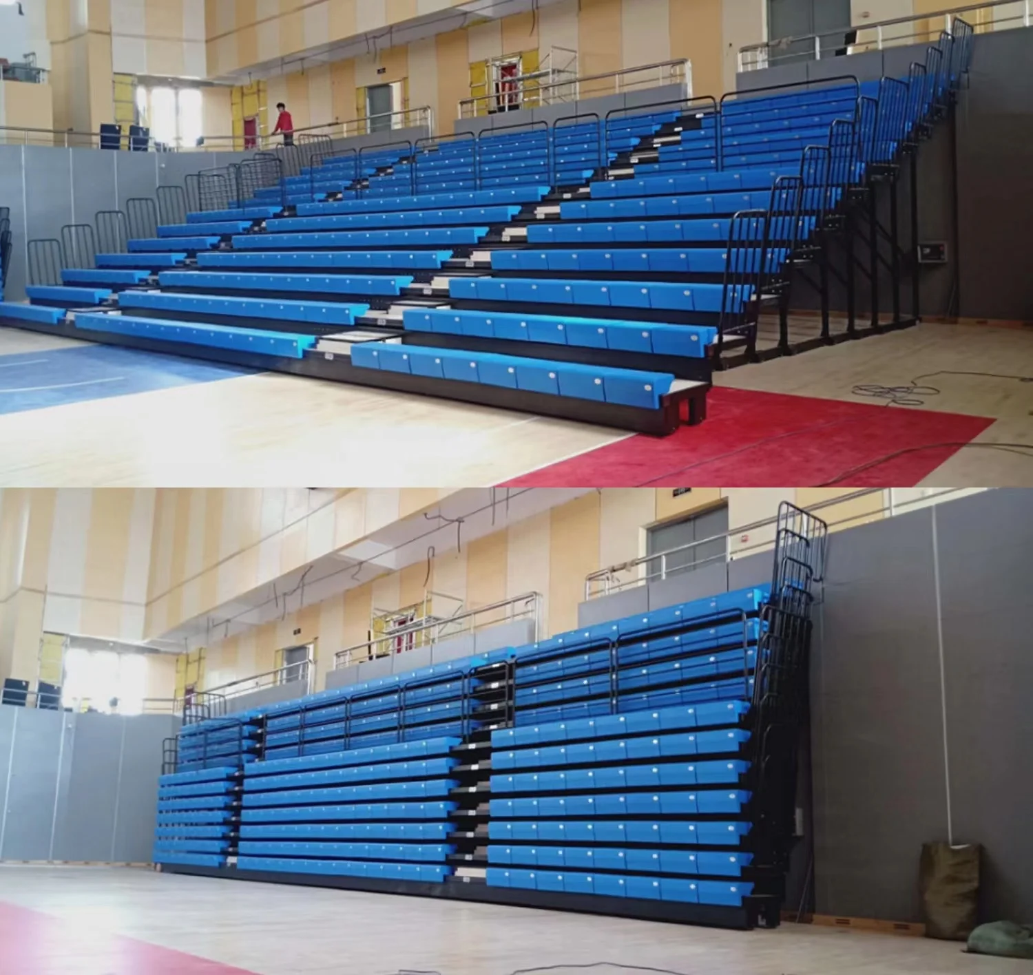 Electric mobile telescopic retractable grandstand hall seats