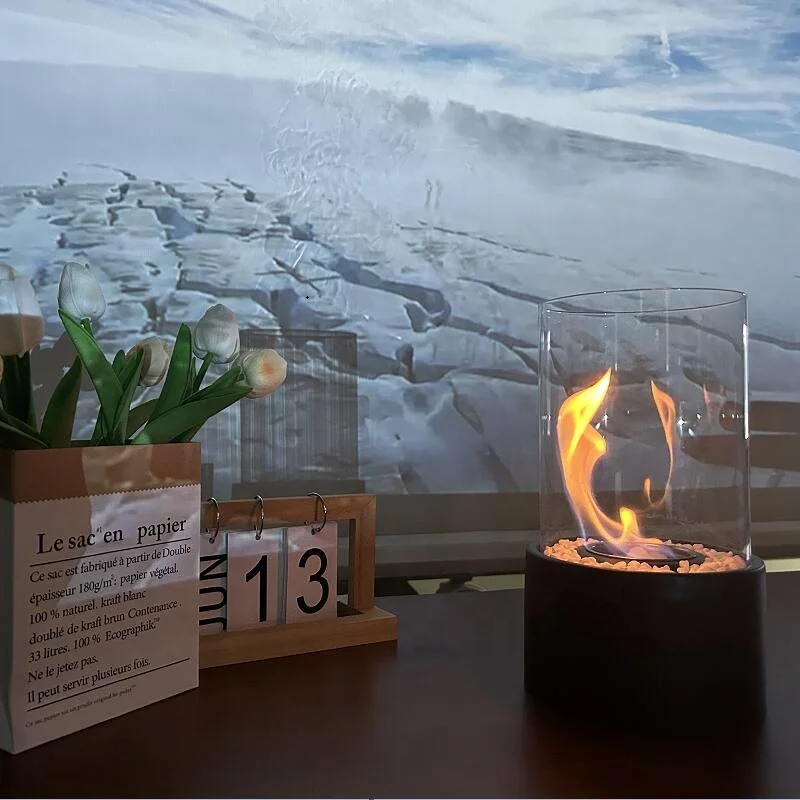 Ur-health Premium Indoor portable fire bowl round tabletop Mini fireplace personal tabletop Fire Pit table top fireplace