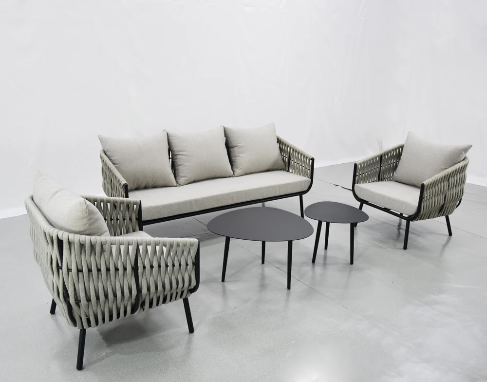 
Outdoor Garden Furniture Patio sofa set Aluminum Frame Rope Woven Outdoor Furniture 
