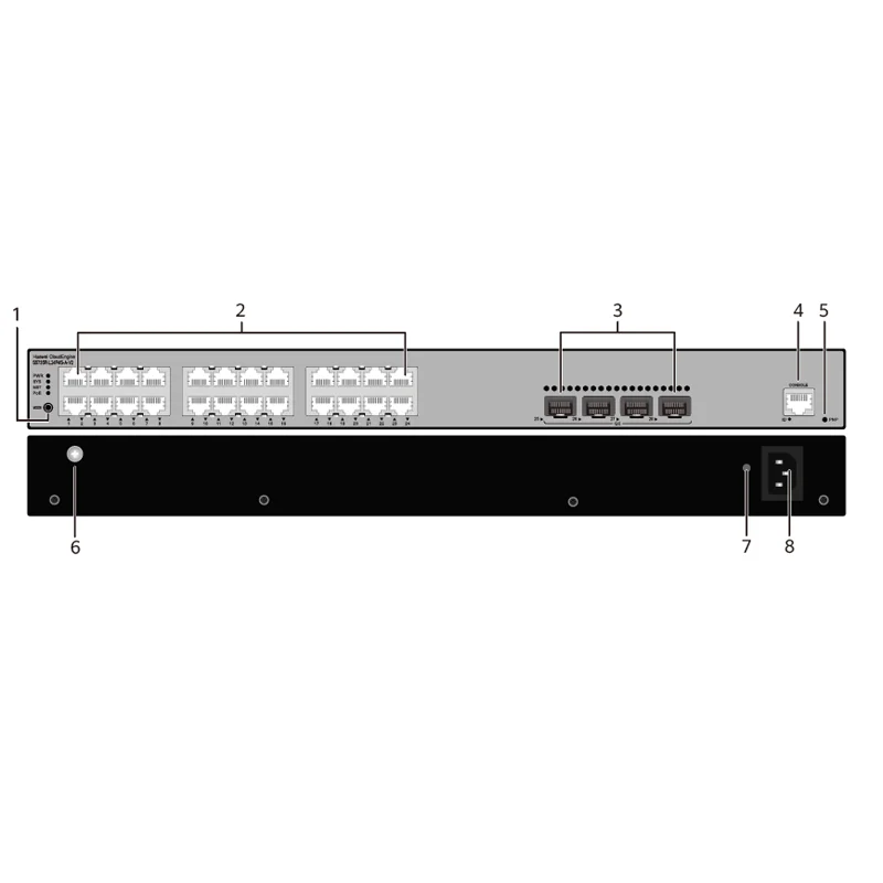 HW CloudEngine S5735R-L24P4S-A-V2 10g sfp switch with 24 x 10/100/1000BASE-T ports (PoE+), 4 x GE SFP ports