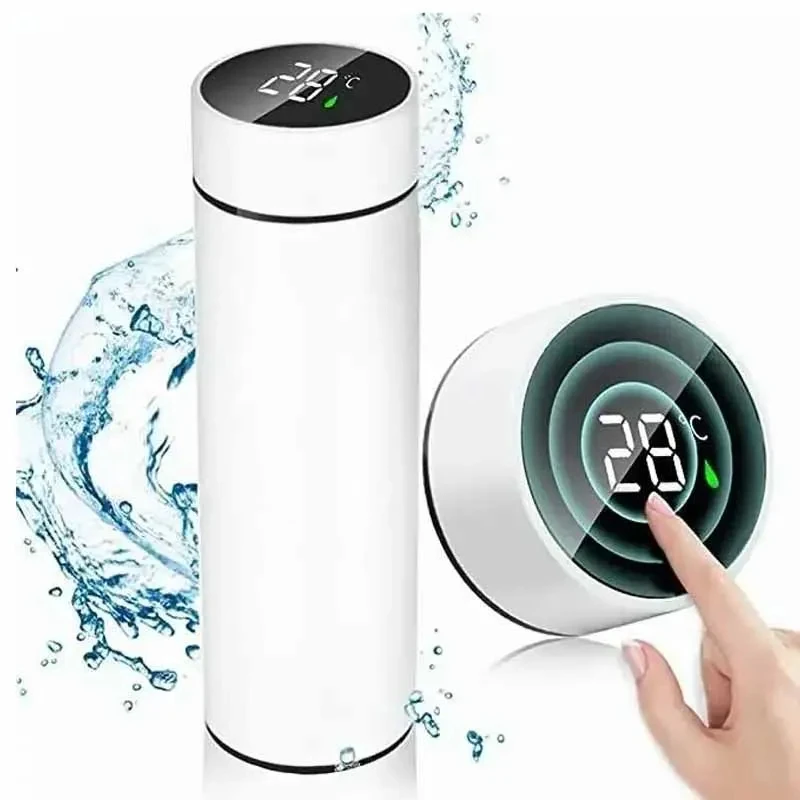 Leakproof 500ml Stainless Steel Smart Temperature Display Digital Vacuum Flasks Thermos Water Bottle With Reminder