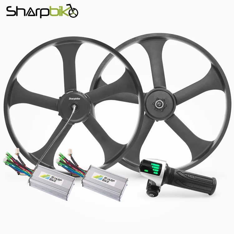 Электрический трехколесный велосипед Sharpbike 26 дюймов Магниевый сплав моторное колесо 48 в 1000 Вт для электрического