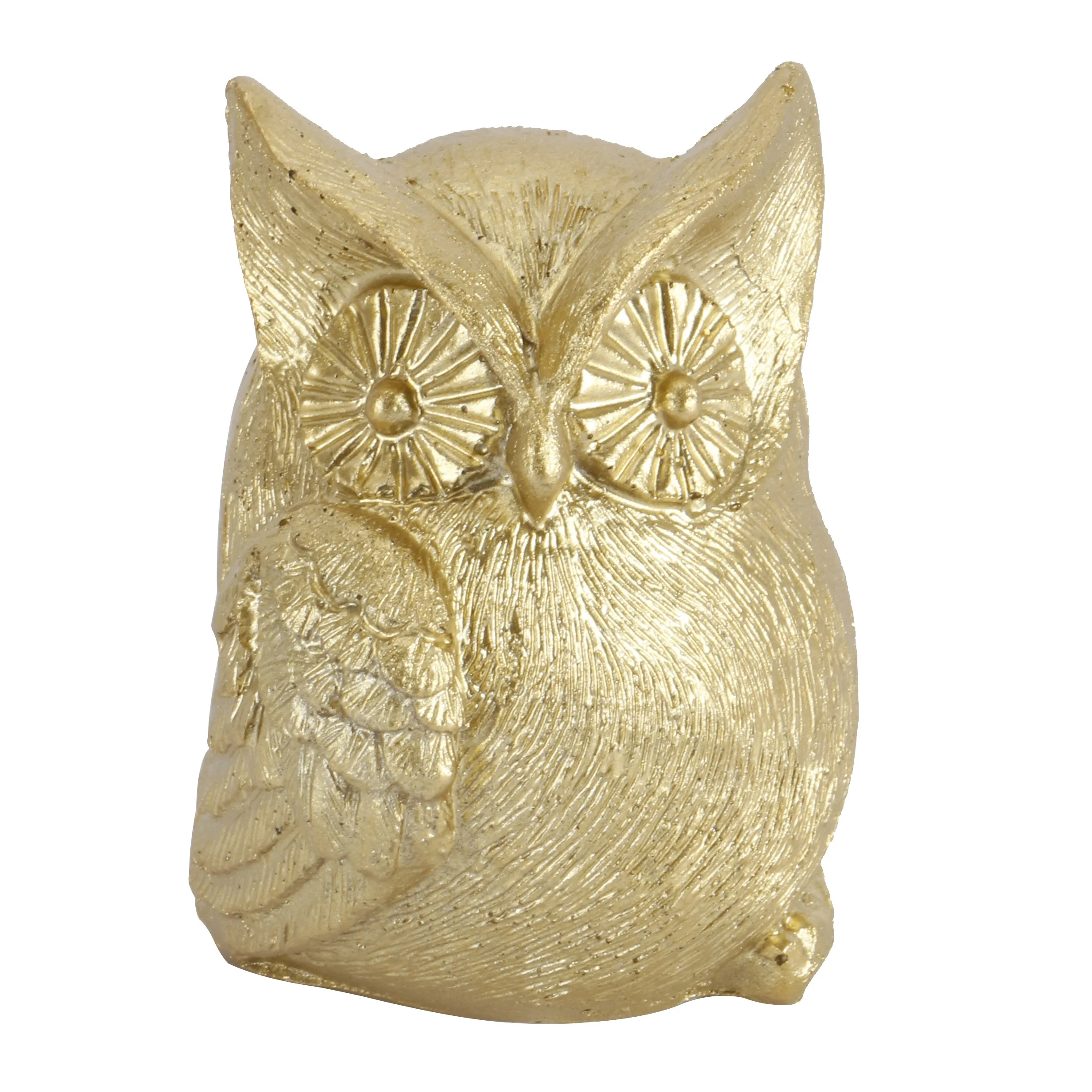 Creative Owl Resin Garden Figurine Ornament  Garden Bird Ornaments Owl Unpainted Resin ornaments Vivid owl resin Figurine animal