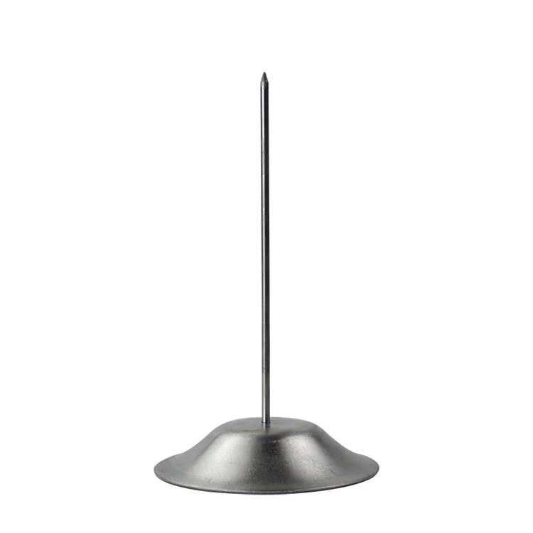 Restaurant Hotel Accessories Round Base Paper Memo Holder Bill Spike Stainless Steel Check Receipt Holder With Plastic Head