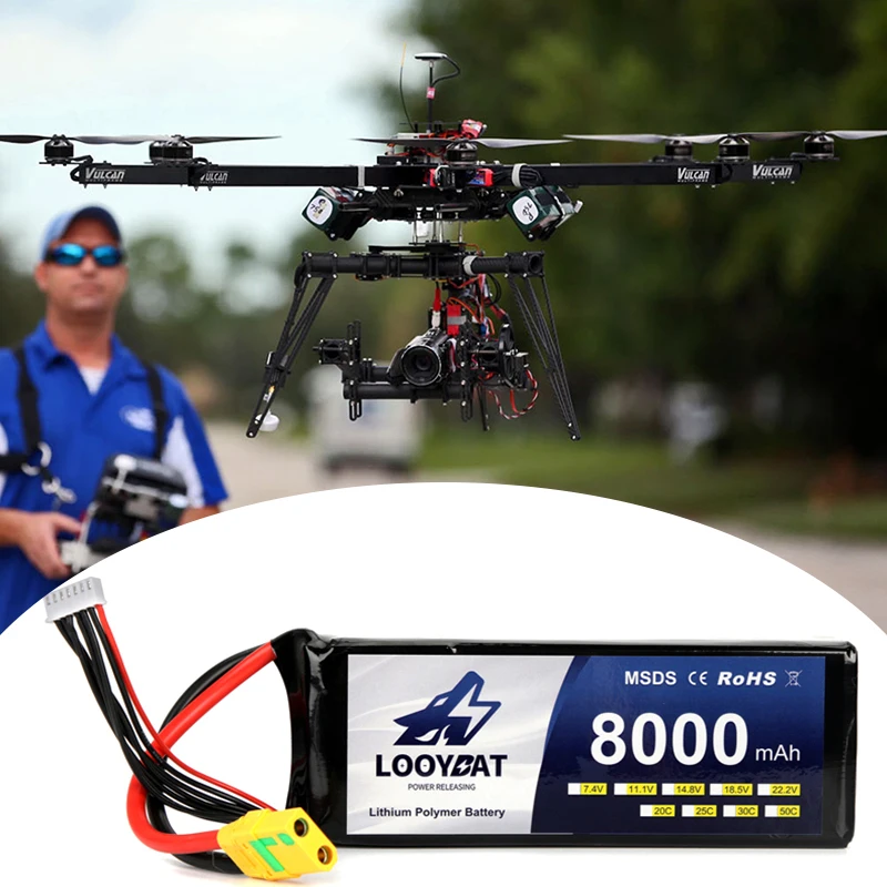 factory direct price 100% High quality 8000mAh 22.2V RC helicopter Lipo Battery Pack For UAV drone