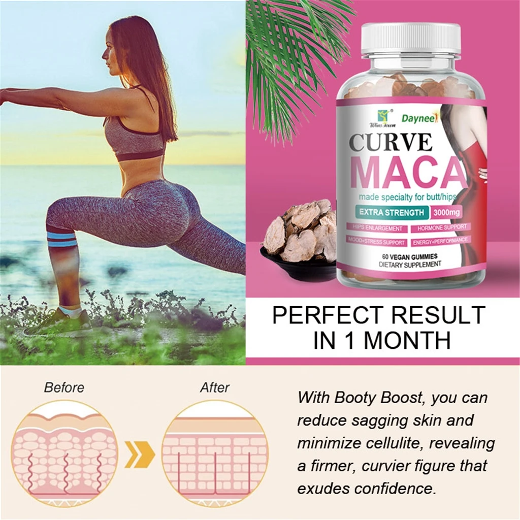 Maca Gummies натуральный травяной большой ягодицы для увеличения ягодиц