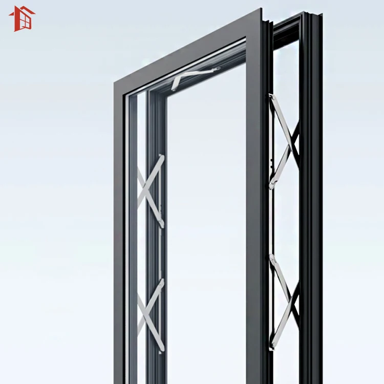 LOVE RONGO Excellent Sound Insulation Thermal Break Aluminum Casement Window With Flyscreen Double Glazed