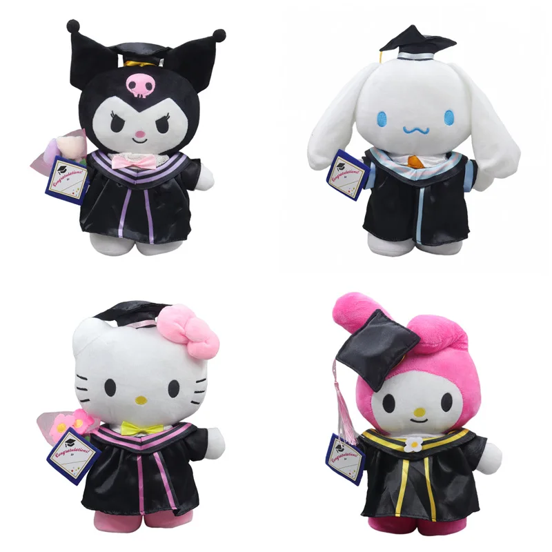 Hot Selling Anime Soft Pink Kuromi Cinnamoroll Sanrios My Melody Kawaii Cute Backpack Plush Doll Toys For Birthday Gifts