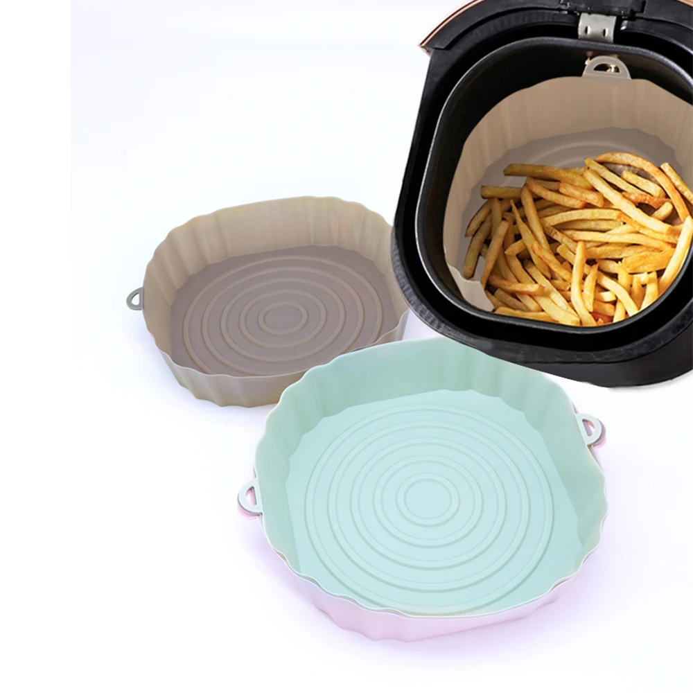 2022 Hot Seller New Arrivals Reusable Silicone Air Fryer Accessories Liner Basket Air Fryer Silicone Pot Tray
