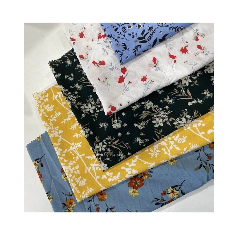 Customized super soft luxury various design polyester digital print satin chiffon fabric for women clothes