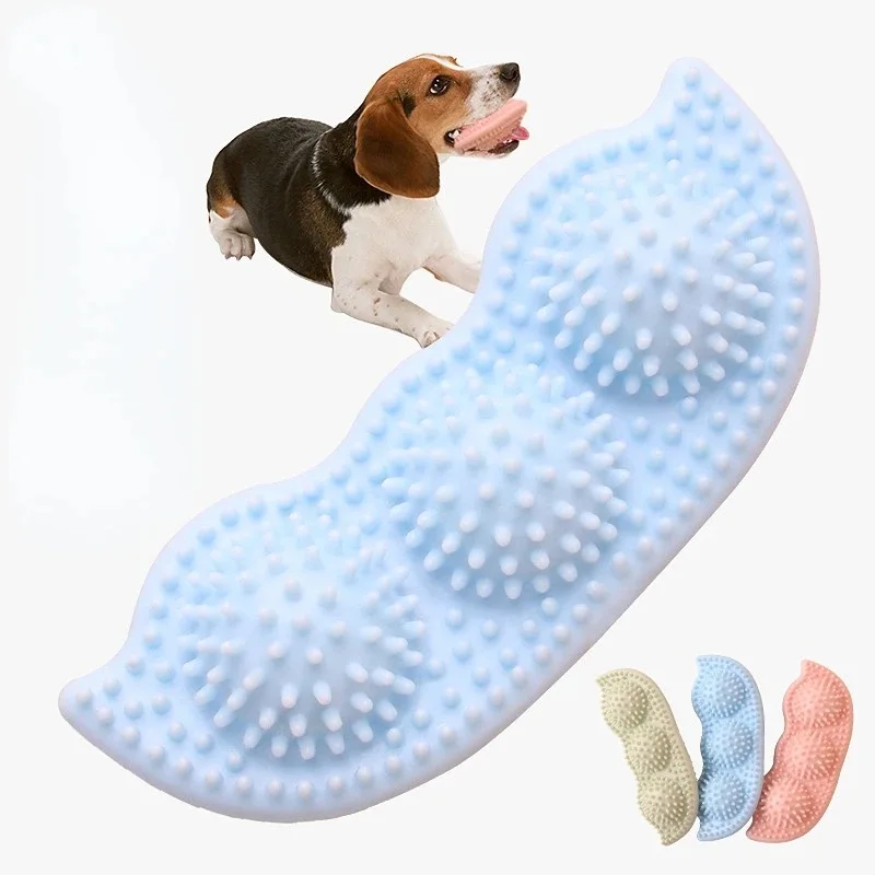 Best-Selling Interactive Pea Shape Pet Chew Toy for Dogs and Puppies with Extra Durable Grinding Surface