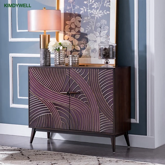 
latest furntiures modern design 2 doors wooden side cabinet 