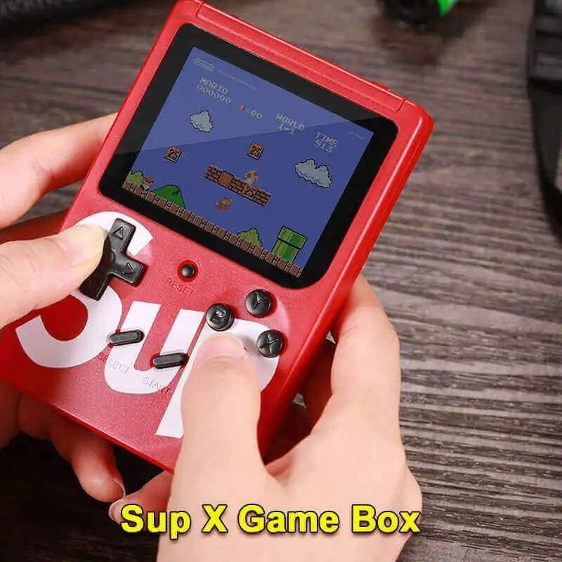 Бесплатная доставка товар 8 бит Ретро игровая консоль для детей в коробке 400 В 1 ручной мини-видеоплеер