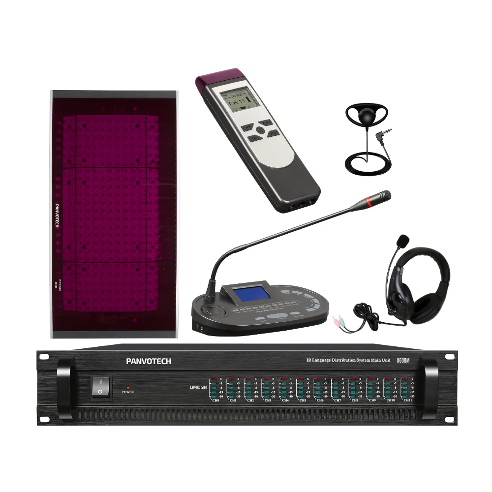 Panvotech Wireless Multi Languages Translation Simultaneous Interpretation Equipment Systems for Conference Room