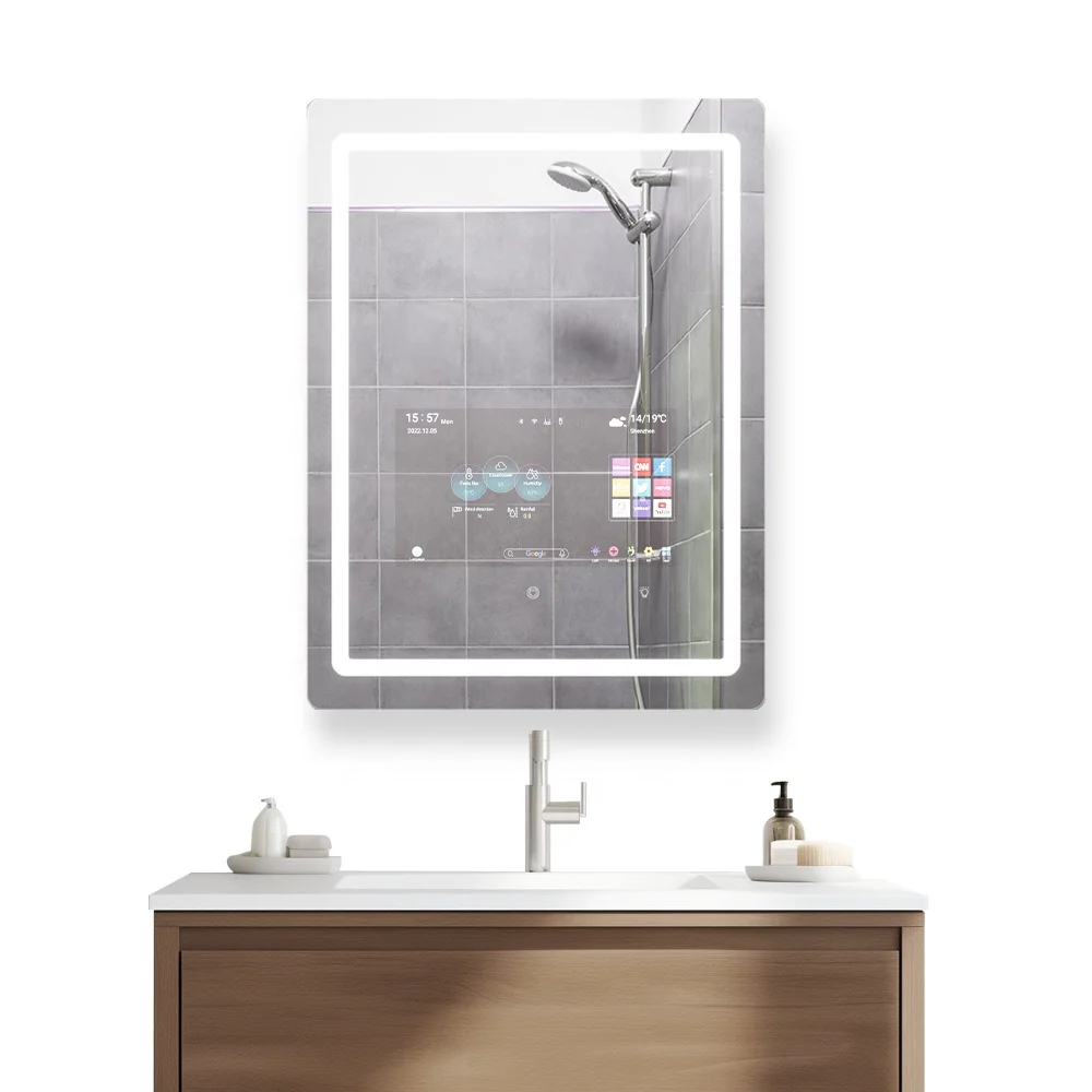 15 19 22 inch Waterproof digital LED/LCD Kitchen magic mirror TV with touch screen