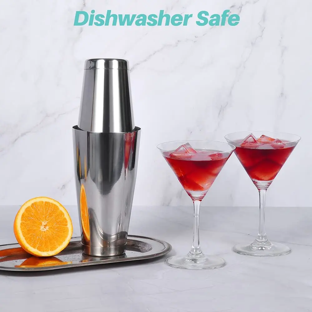 750/600ml Full Cocktail/Bar/Boston Shaker two Pieces Bar Serving Set Mixing Shaker Professional Bartender 2 in 1