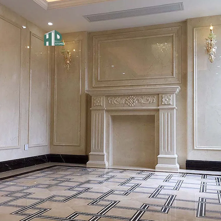 Natural Stone Crema Marfil Beige Marble Spain Cream Hot Selling Hotel Floor Tiles Interior Wall Cladding