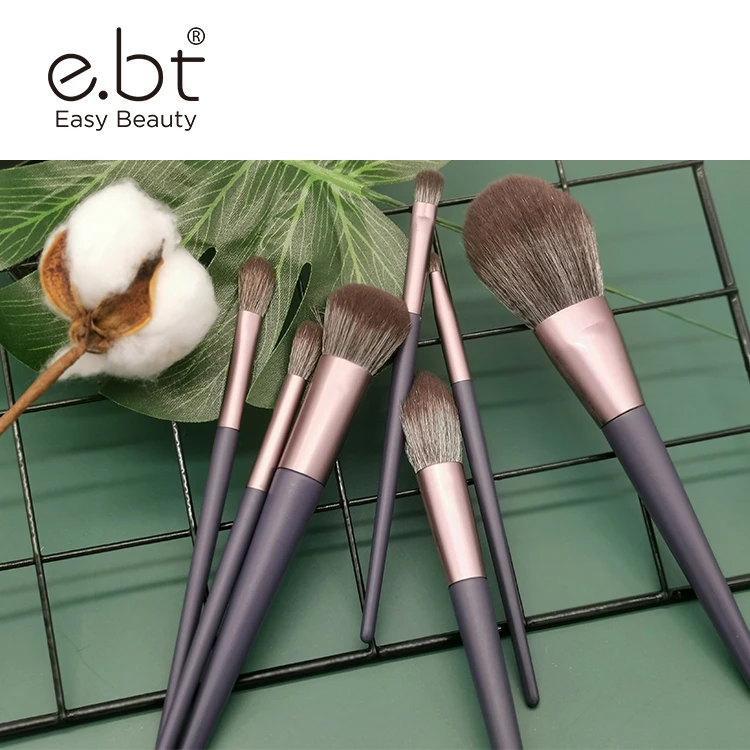 E.bt05 # Китай Оптовая торговля частная этикетка 7 шт Путешествия фиолетовый мягкие тени для век макияж кисти наборы
