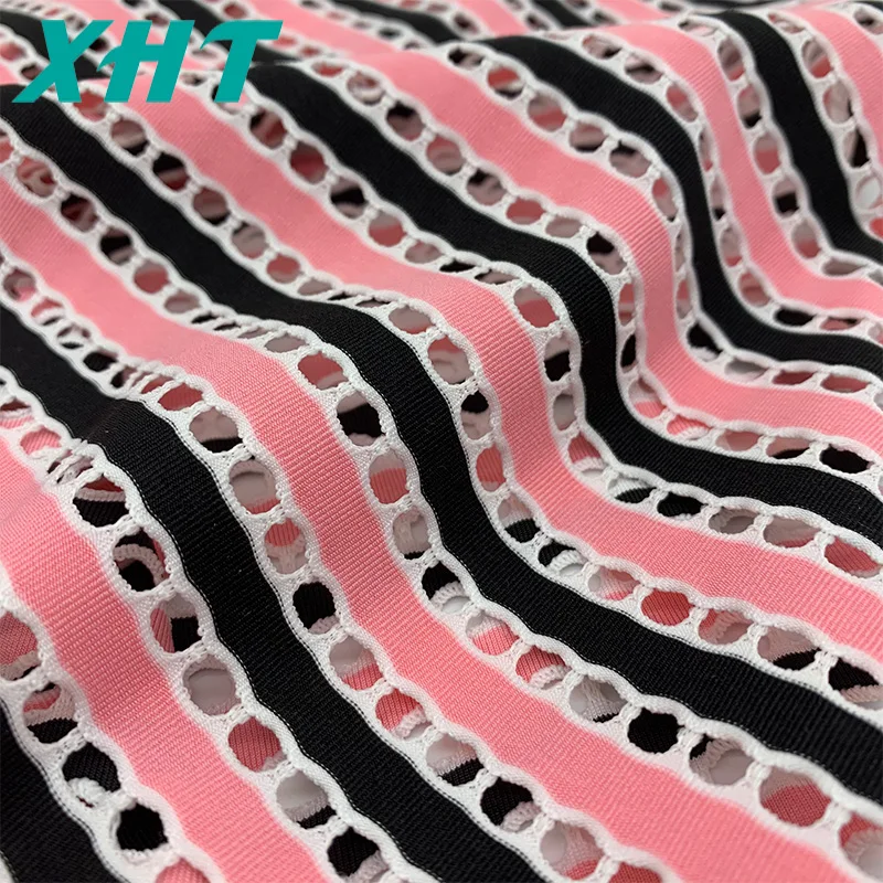 Custom-made colorful jacquard mesh swimsuit fabric bikini swimsuit