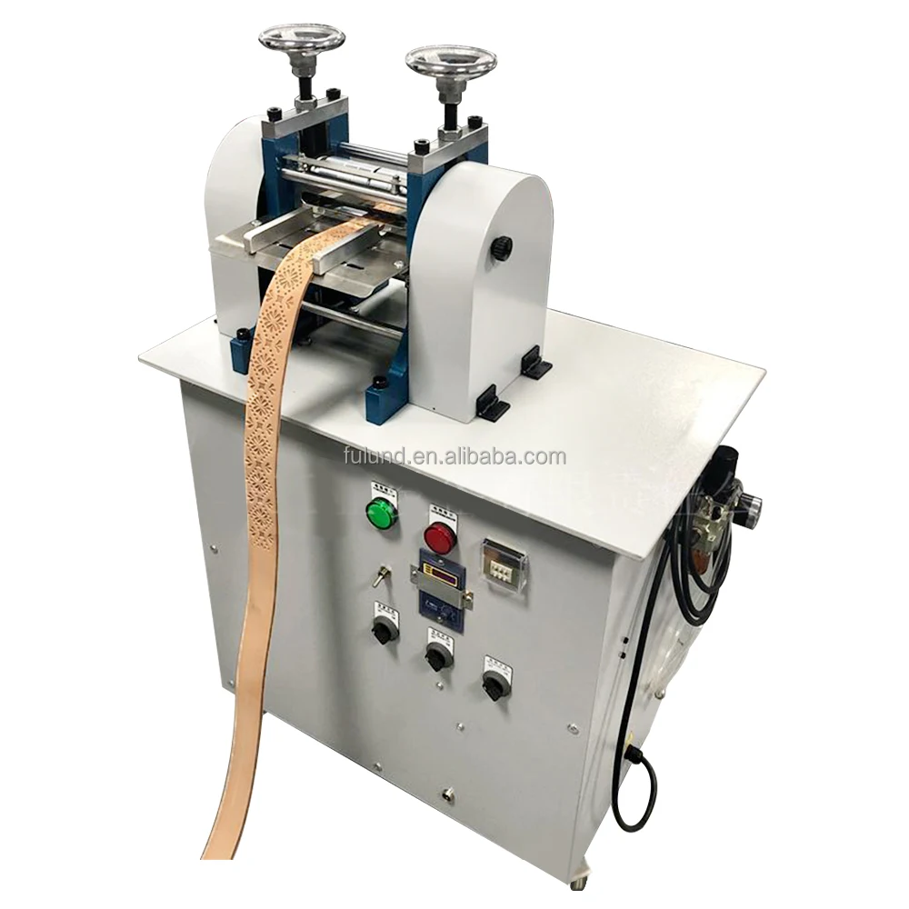 Custom Animal Pattern Making Leather Belt Roller Embossing Machine