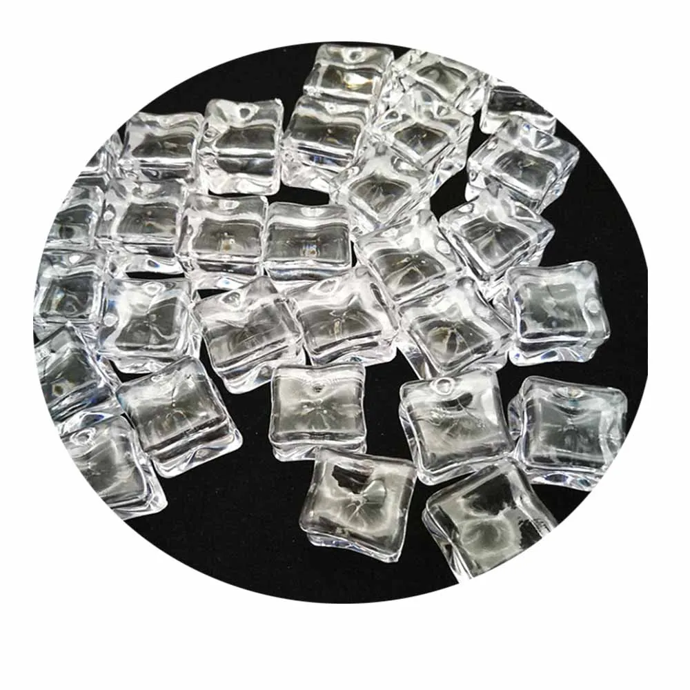 Прозрачные Кубики льда, Акриловые Кубики льда для слайма, прозрачные квадратные пластиковые бусины, кубики льда для слайма «сделай сам», кабошоны 18 и 24 мм
