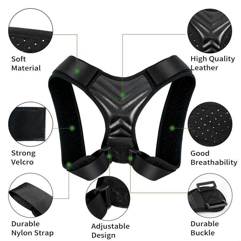 Wholesale Upper Back Brace Posture Corrector for Clavicle Support and Provide for Men and Women