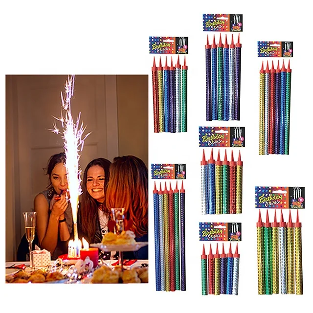 Nightclub fountain candle cake champagne bottle multi colour sparkler birthday candle fountain 15cm