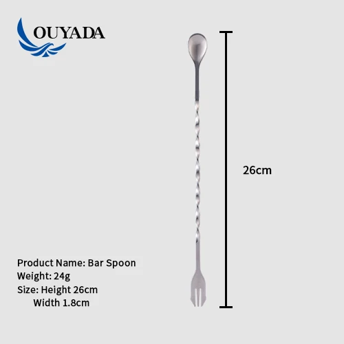 
Factory Direct wholesale stainless steel tea stirrer mixing bar spoon measurement with spoon 