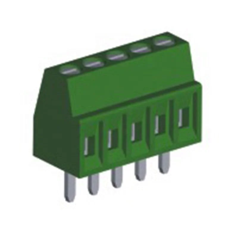 PCB подключаемый клеммный блок 5 08 мм Шаг горизонтальный Штекерный с фланцевой