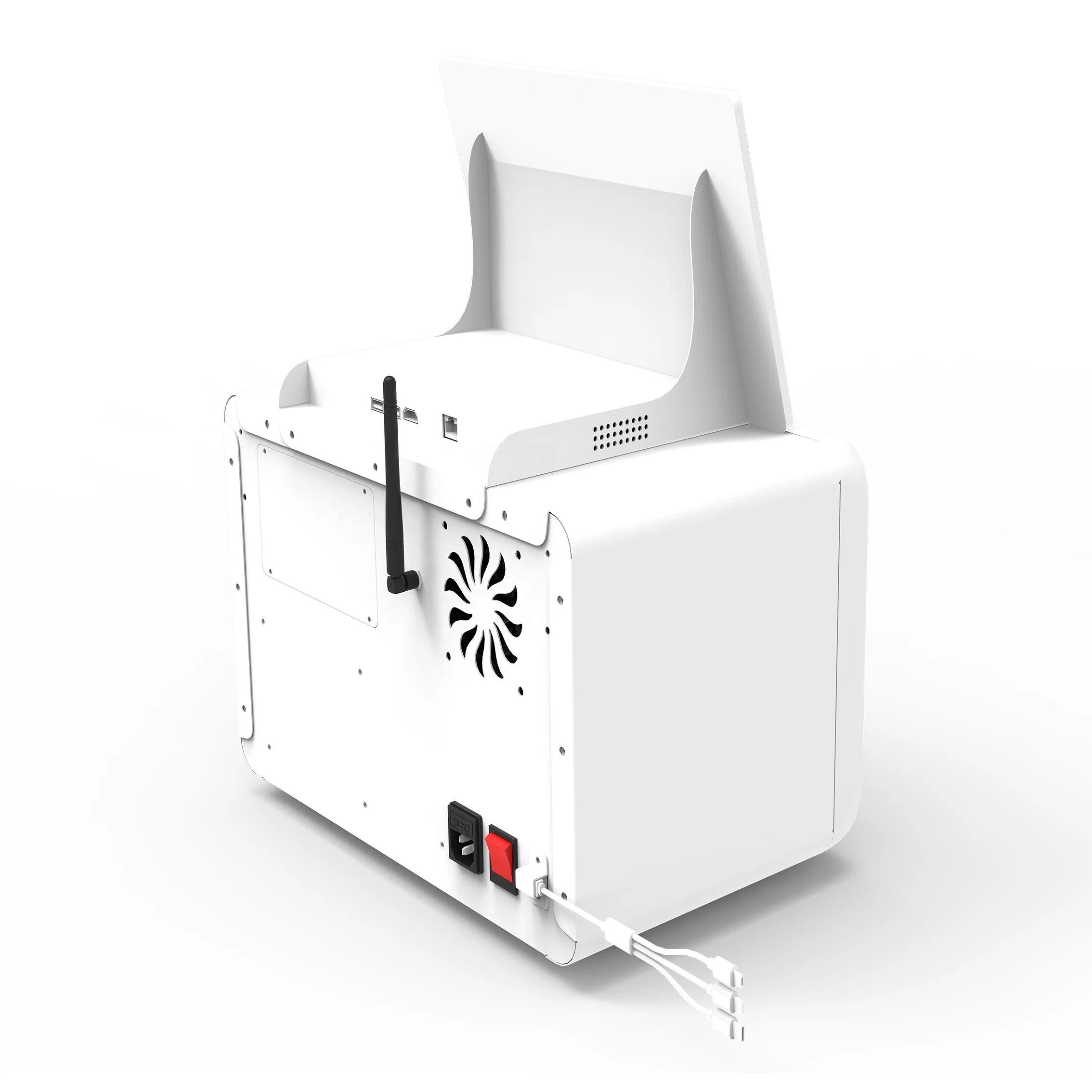 6slots Power bank station with Advertising  lcd screen and phone charging station with screen