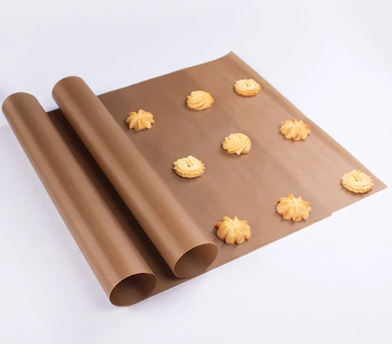 Wholesale Teflon coated fiberglass cloth Heat Resistant Oil Paper Non-stick Baking Tray Liner Cake Pads Pastry Oven Liner
