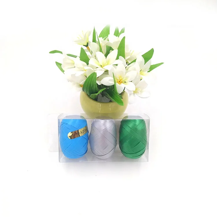 Plastic ribbon egg waterproof, windproof & durable ribbon egg roll for holiday decoration