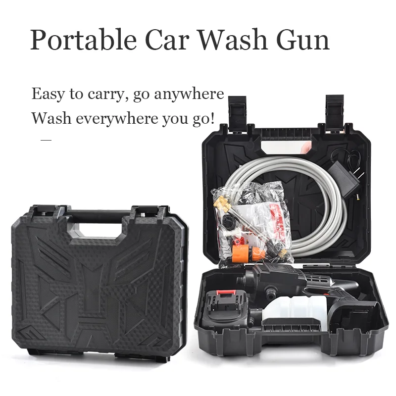 High Pressure 12v Cordless Car Washer Wireless Spray Portable Water Gun Cleaning Machine For Irrigation With Lithium Battery