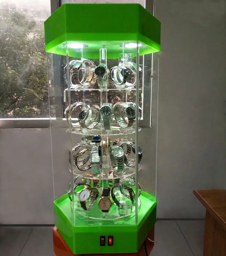 Customized High Quality  Acrylic Watch Display Cabinet Showcase
