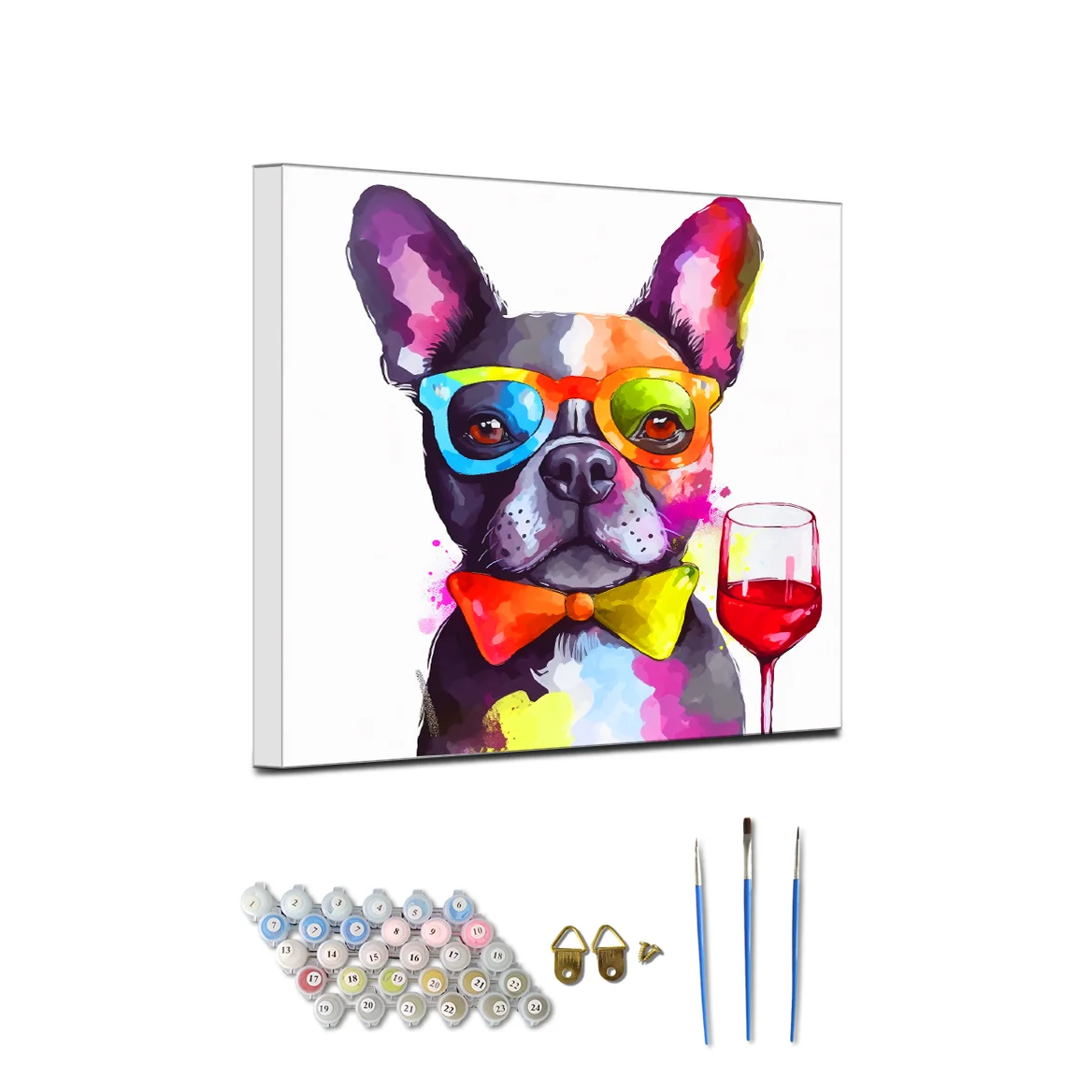 Custom DIY Animal Painting By Numbers Colorful Cat Oil Paint By Number Kits Room Decor Paintings and Wall arts