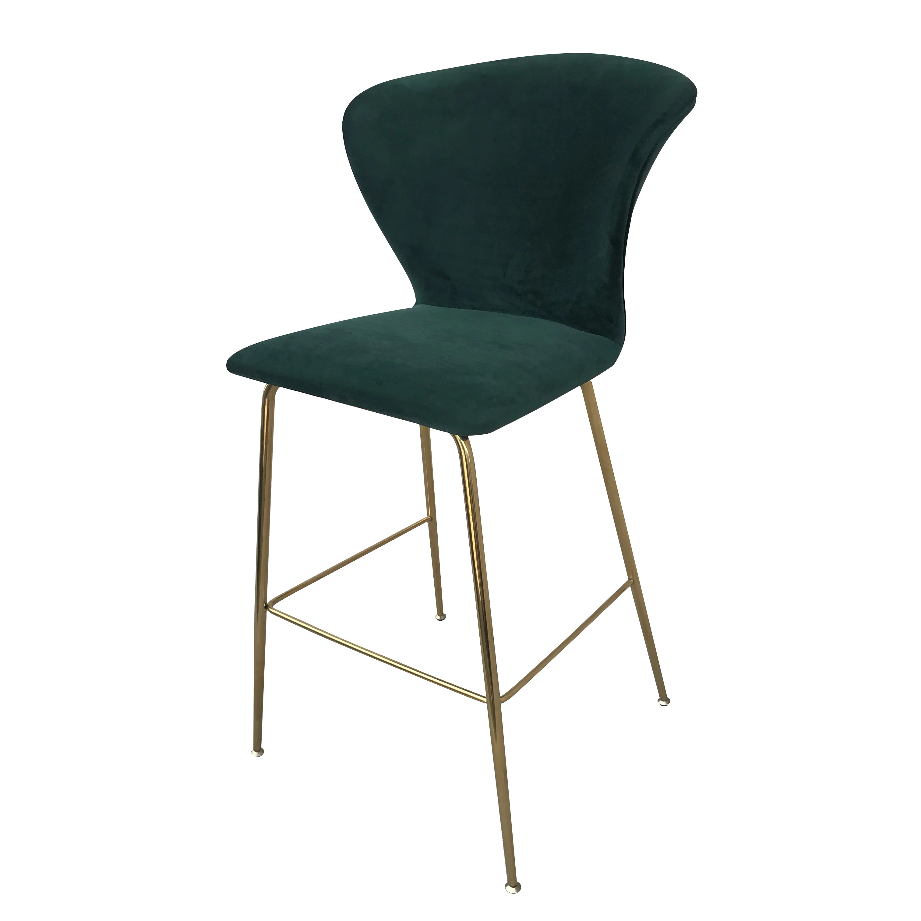 Luxury Bar Stool Modern velvet Height Bar Stool chair Furniture for Hotel Restaurant home