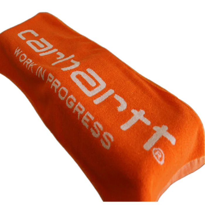 Персональный логотип, 100% хлопок, жаккардовое спортивное полотенце, Тканые Пляжные Полотенца