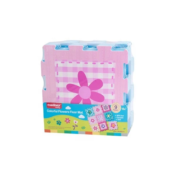 EVAONLY Great Quality Mat Interlocking Flower Puzzle Eva Floor Non-toxic Play Mat Waterproof Soft Eva Foam Mats For Kids