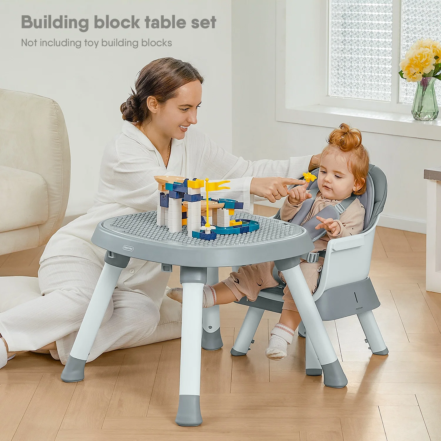 15 in 1 Baby High Chair Convertible Highchair for Babies Toddlers Booster Seats with Tray, High Chairs with Baby Activity Center