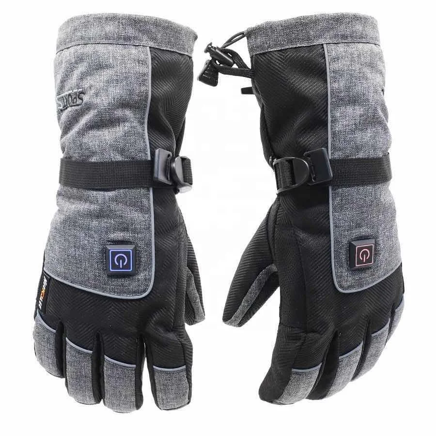 New winter outdoor ski waterproof touch-screen women and men heating gloves heat resistant gloves