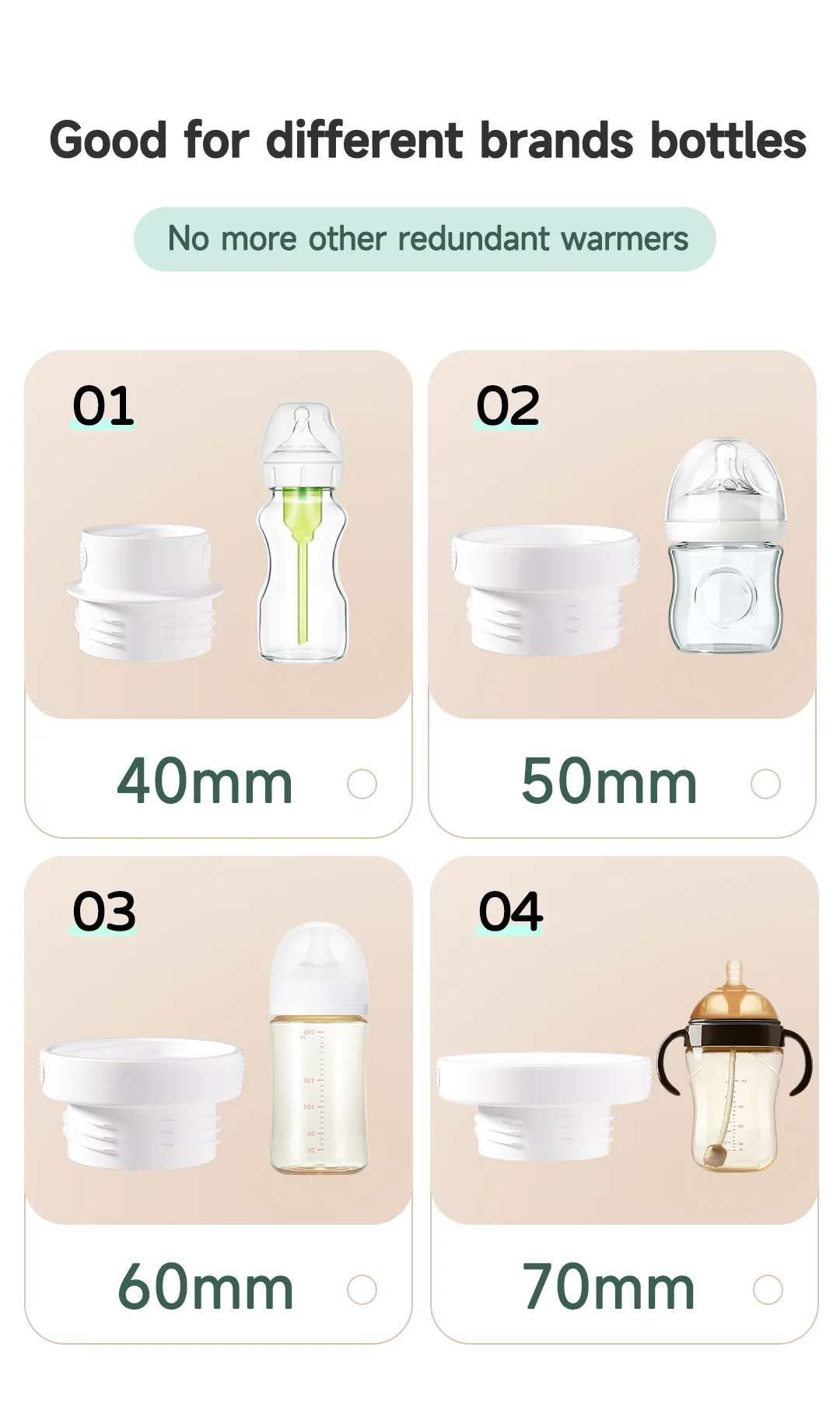 Custom Fast Heating Breastmilk Heater Portable Milk Warmer Wireless Electric Portable Travel Food Feeding Baby Warmer Bottle