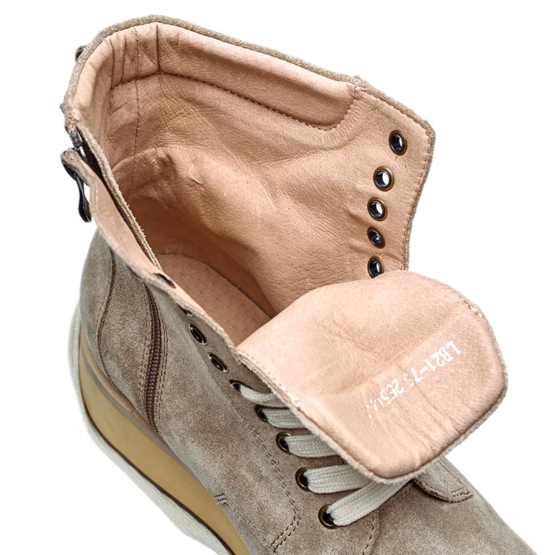 High quality leather mens fashion boots Premium tresemme botanique mens custom leather boot Rubber Sole Outdoor shoes