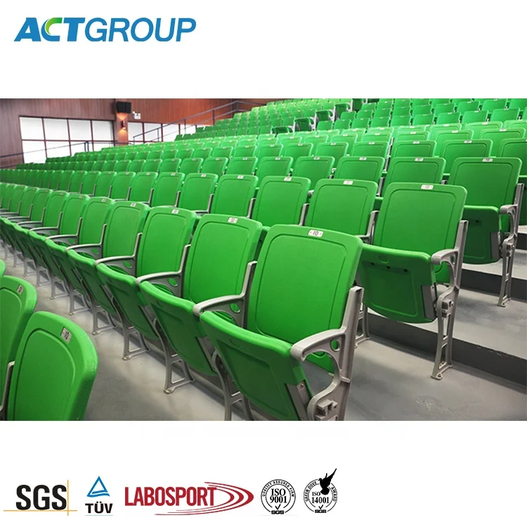 Plastic Folding Stadium Hall Seats Church Chair with Aluminum