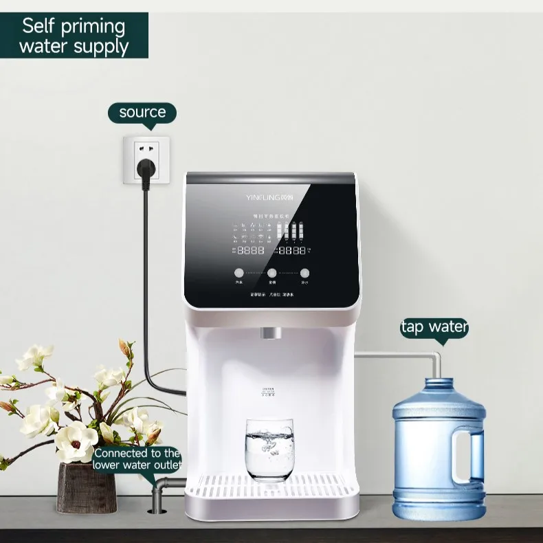 Domestic Water Drinking Fountain Hot Drinking Water Dispenser RO Purifier 10L/H Hot And 20L/H Direct Drink ABS Shell Water Maker