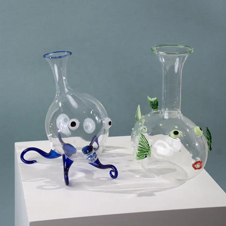 Octopus Shape High Borosilicate Hand-blown Glass Wine Decanter Liquor Dispenser Glass Decanter Glass Decanter Bottles for wine