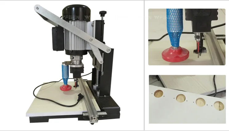 HaoChuan Woodworking Machinery Manual Single Line Hinge Drilling Machine