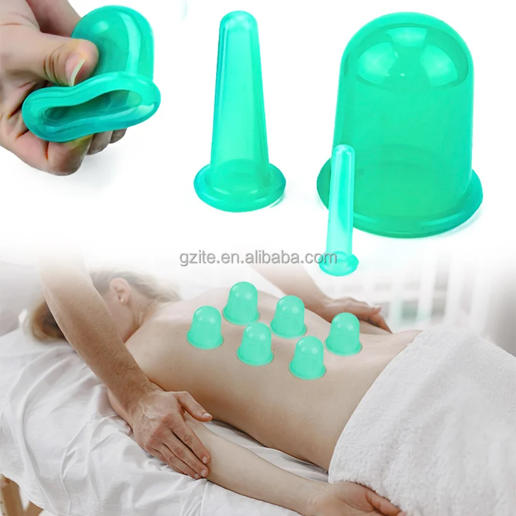 Free Sample Anti Cellulite Vacuum Cup Silicone Facial Ventouse Massage Cupping Therapy Set